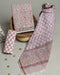Floral Jaal Hand Block Print Cotton Suit Set with Kota Doria Dupatta (3CKD58)