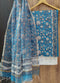 Designer Hand Block Print Cotton Suit Set with Kota Doria Dupatta (3CKD67)