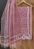 Pink Jaal Block Print Cotton Suit Set with kota Doria Dupatta (3CKD74)