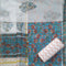 Floral Jaal Hand Block Print Cotton Suit Set with Kota Doria Dupatta (3CKD28)
