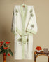 Elegant Buta Print Waffle Cotton Bathrobe (BROB16)