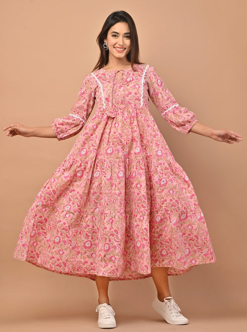 Cloud Pink Pure Cotton Dress (CRD04)