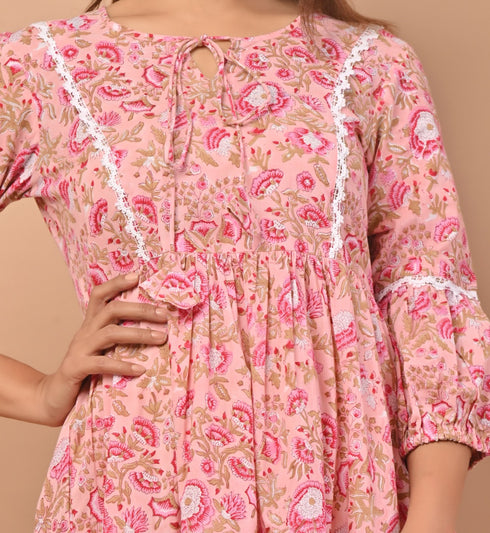 Cloud Pink Pure Cotton Dress (CRD04)