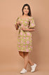 Pear Green Hand Block Print Cotton Dress (CRD07)