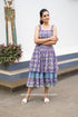 Roza Purple Tier Pure Cotton Dresss (CRD13)