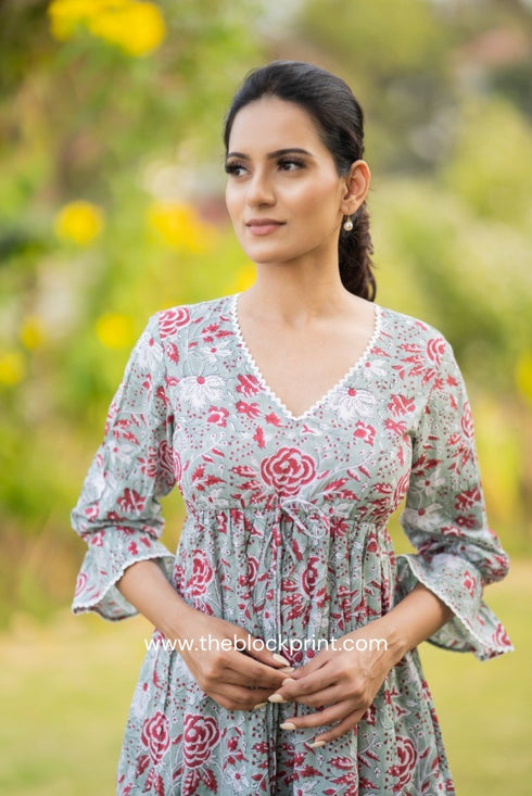 Akira Hand Block Print Dress (CRD19)