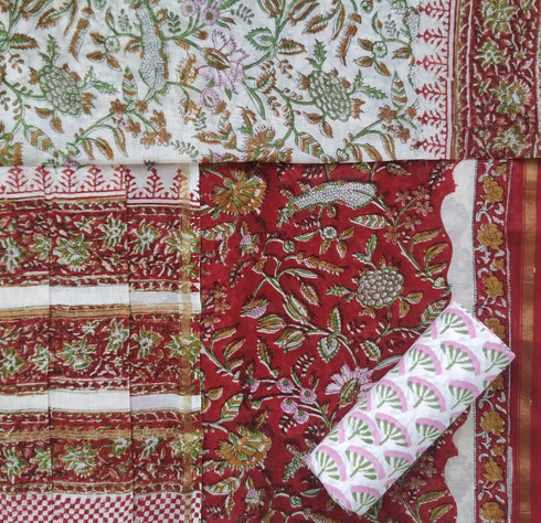 Jaal Print Chanderi Silk Suit Set (CHA45)