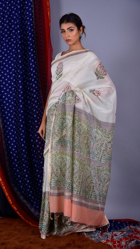 Meherab Print Chanderi Silk Saree (CHSAR01)