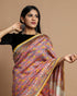Pink Shadow Hand Block Print Chnaderi Silk Saree (CHSAR03)