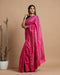 Persian Pink Hand Block Print Chanderi Silk Saree (CHSAR09)