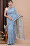 Blue Buti Print Chanderi Silk Saree (CHSAR17)