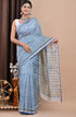 Blue Buti Print Chanderi Silk Saree (CHSAR17)