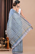 Blue Buti Print Chanderi Silk Saree (CHSAR17)