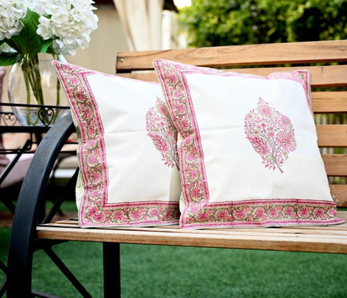 Elegant Buta Print Cotton Cushion Cover (CU02)