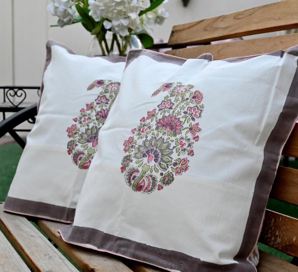 Shop traditional hand block print cotton cushion covers The Block Print