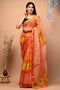 Sunshine Hand Block print Kota Doria Saree (KDS07)