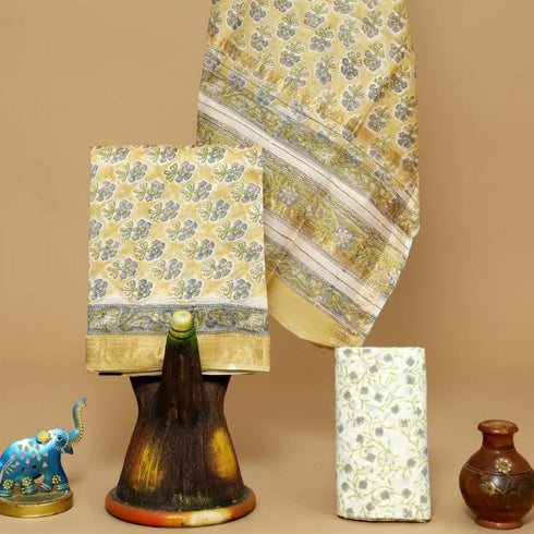 Buti Print Maheshwari Silk Suit Set (MSL04)