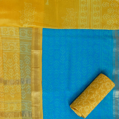 Jaal Print Maheshwari Silk Suit Set (MSL20)