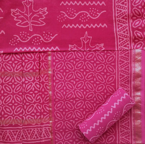 Designer Jaal Print Maheshwari Silk Suit Set (MSL27)