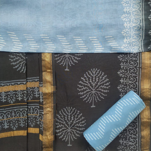 Buta Print Maheswari Silk Suit Set (MSL32)