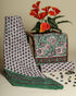 Elegant Hand Block Print Cotton Suit Set with Mulmul Dupatta (PRMUL28)