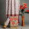 Lotus Print Cotton Suit Set with Mulmul Dupatta (PRMUL29)