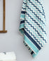 Zig-Zag Hand Block Print Waffle Cotton Towel (TWL02)
