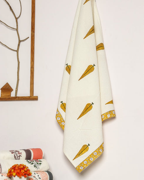 Buta Print Waffle Cotton Towel (TW12)